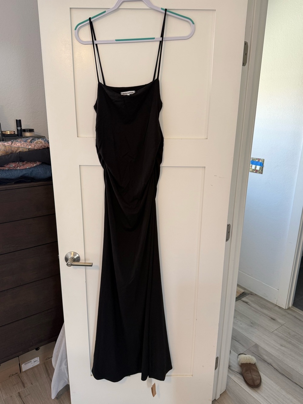 NWT Reformation Black Maxi Leone Knit Dress - Picture 5 of 12